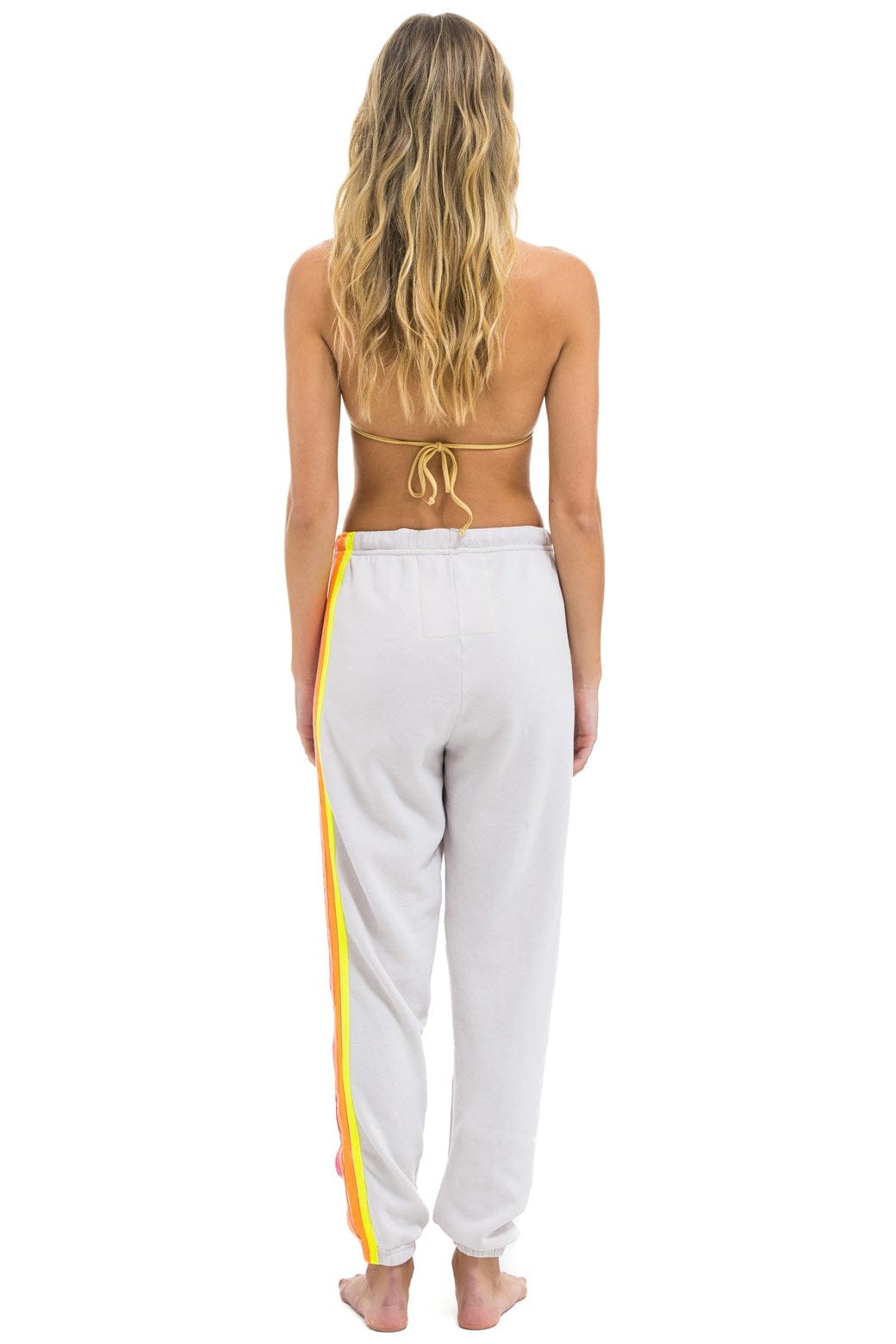Retro 5 STRIPE SWEATPANTS - DOVE NEON