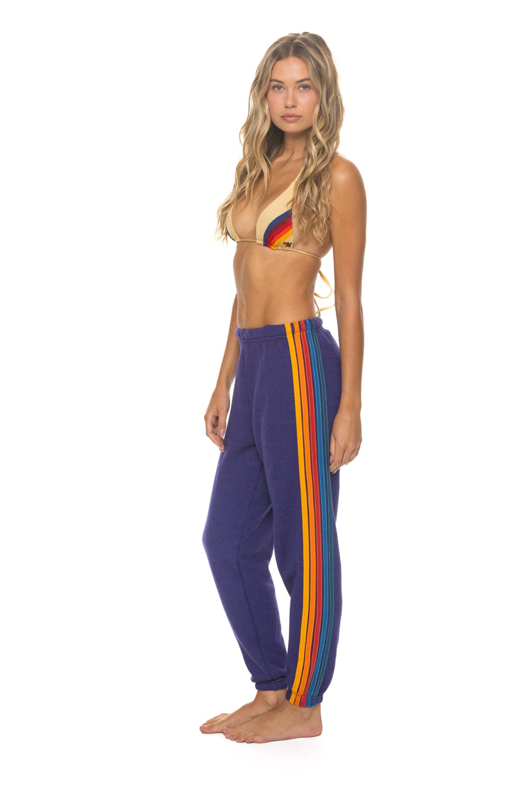 Retro 5 STRIPE SWEATPANTS - DEEP PURPLE