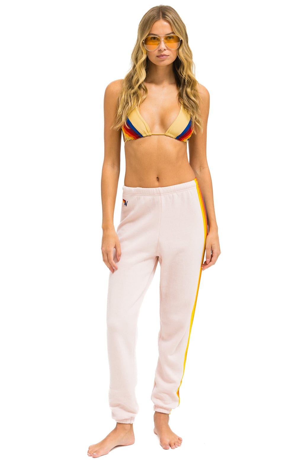 Retro 5 STRIPE SWEATPANTS - LIGHT PINK