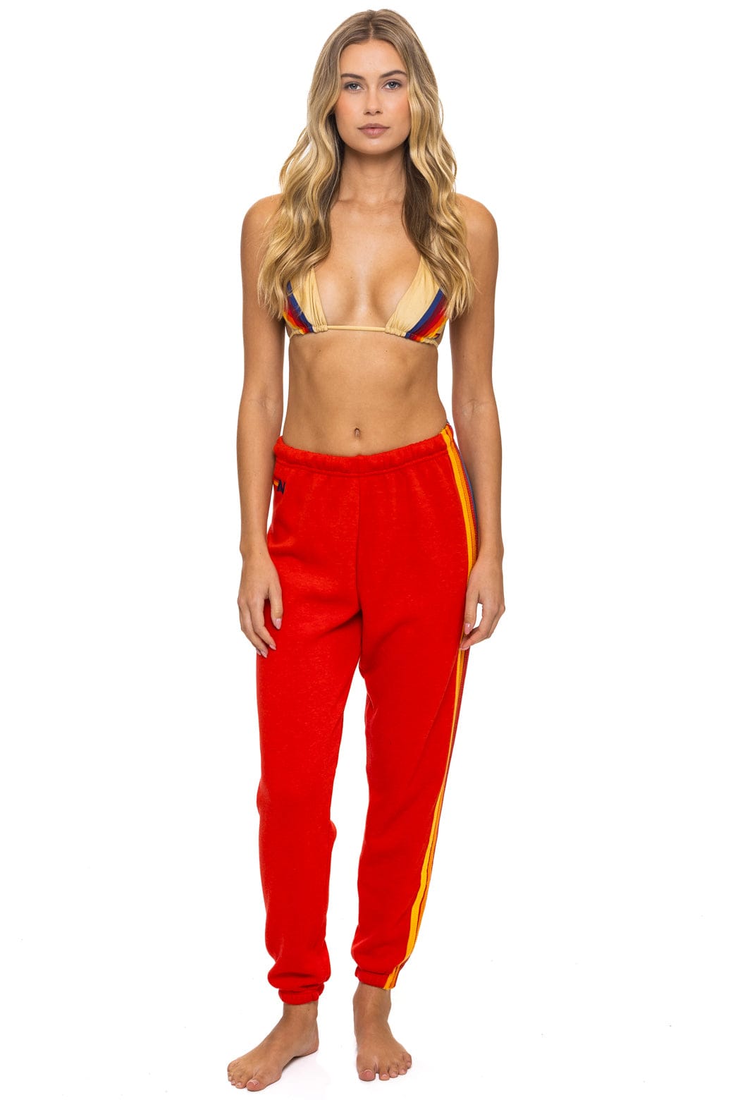 Retro 5 STRIPE SWEATPANTS - RED
