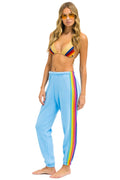 Retro 5 STRIPE SWEATPANTS - SKY RAINBOW