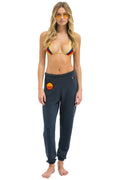 Retro SUNSET PATCH SWEATPANTS - CHARCOAL
