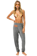Retro UNIVERSITY OF SOUTHERN CALIFORNIA 5 STRIPE UNISEX SWEATPANTS - HEATHER GREY