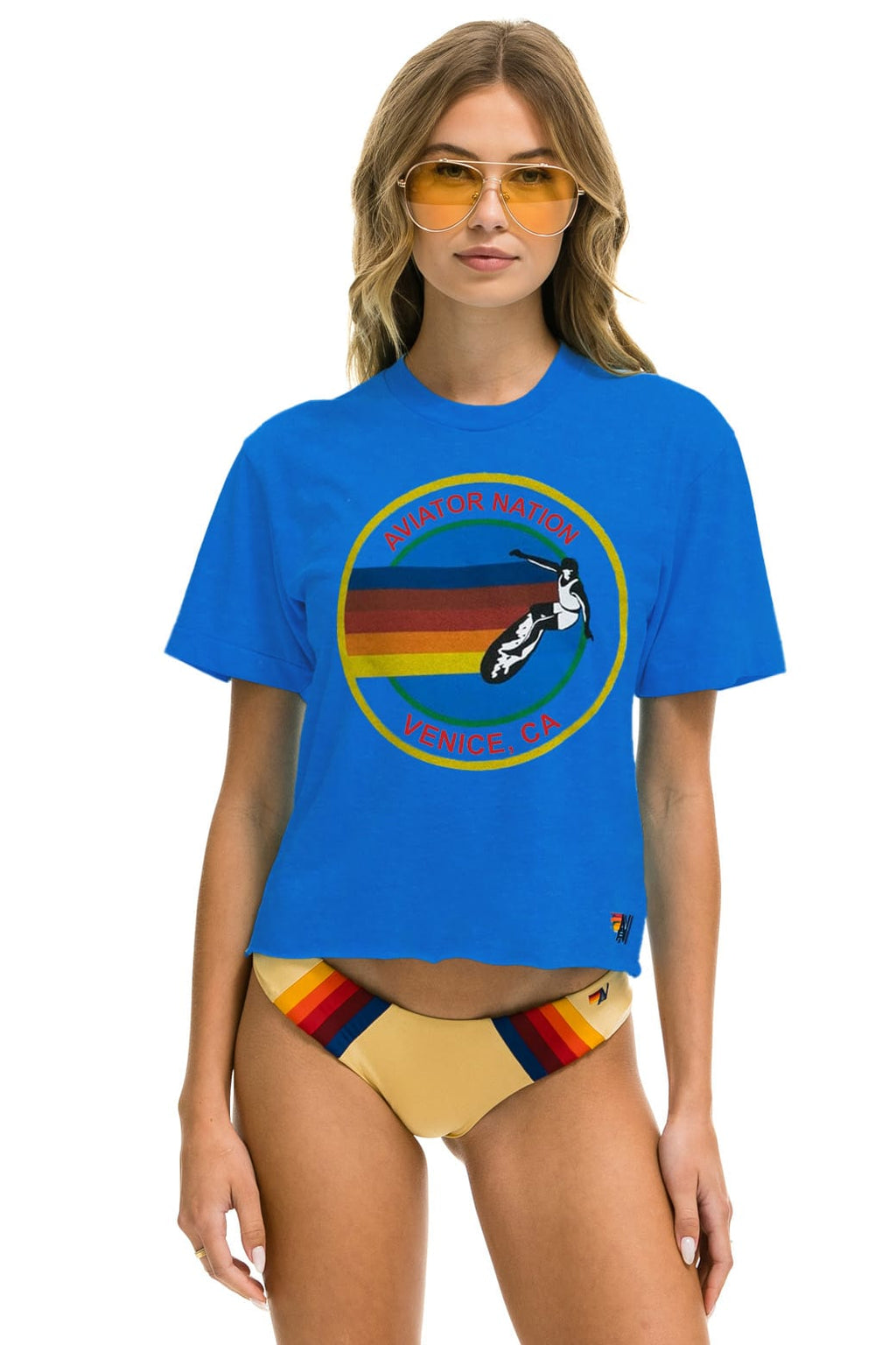 Retro SIGNATURE VENICE BOYFRIEND TEE - OCEAN