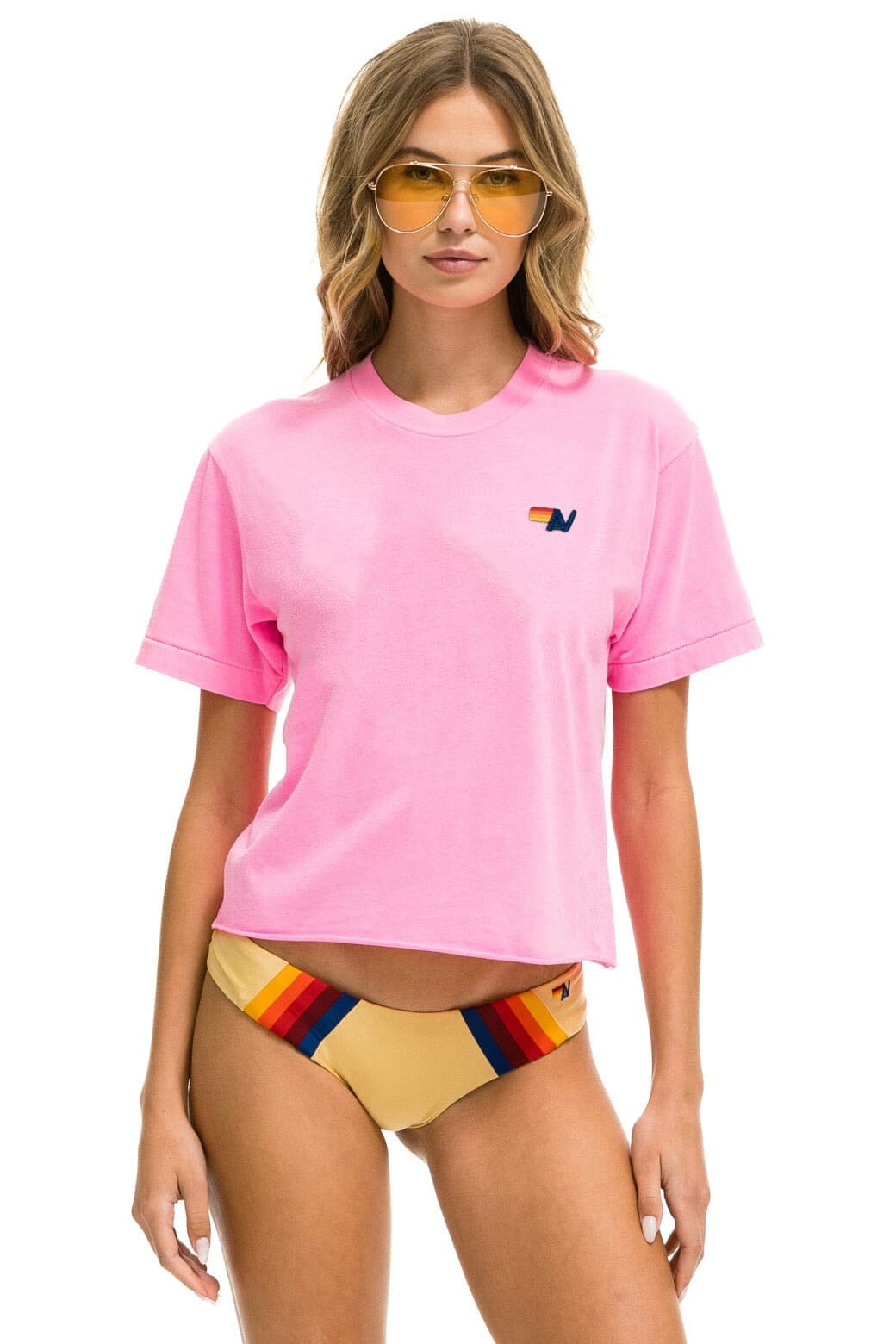 Retro BASIC BOYFRIEND TEE - NEON PINK