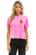 Retro PHILLIES AVIATOR NATION BOYFRIEND TEE - NEON PINK