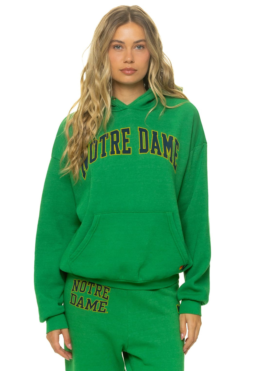 Retro NOTRE DAME 2026 PULLOVER HOODIE RELAXED - KELLY GREEN