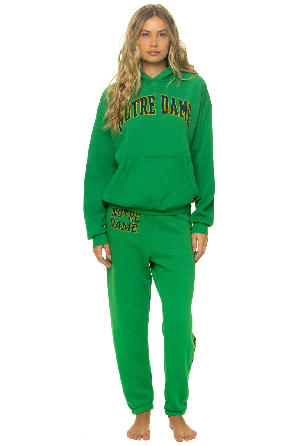 Retro NOTRE DAME 2026 PULLOVER HOODIE RELAXED - KELLY GREEN