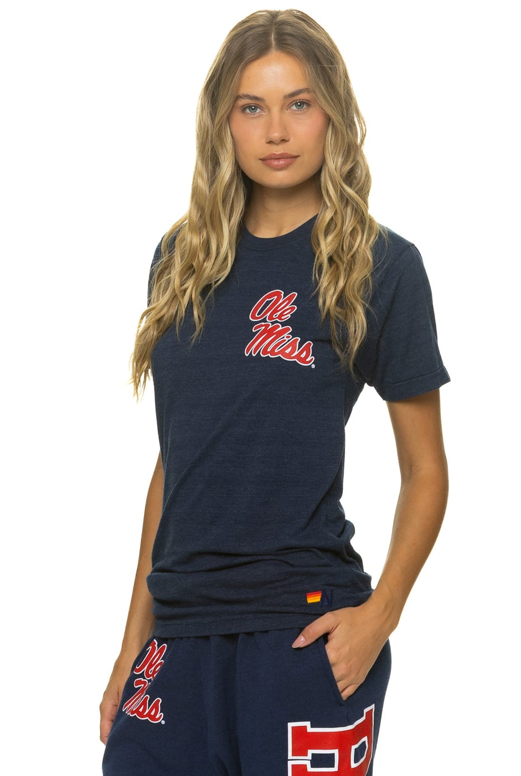 Retro OLE MISS 2026 CREW TEE SHIRT - NAVY