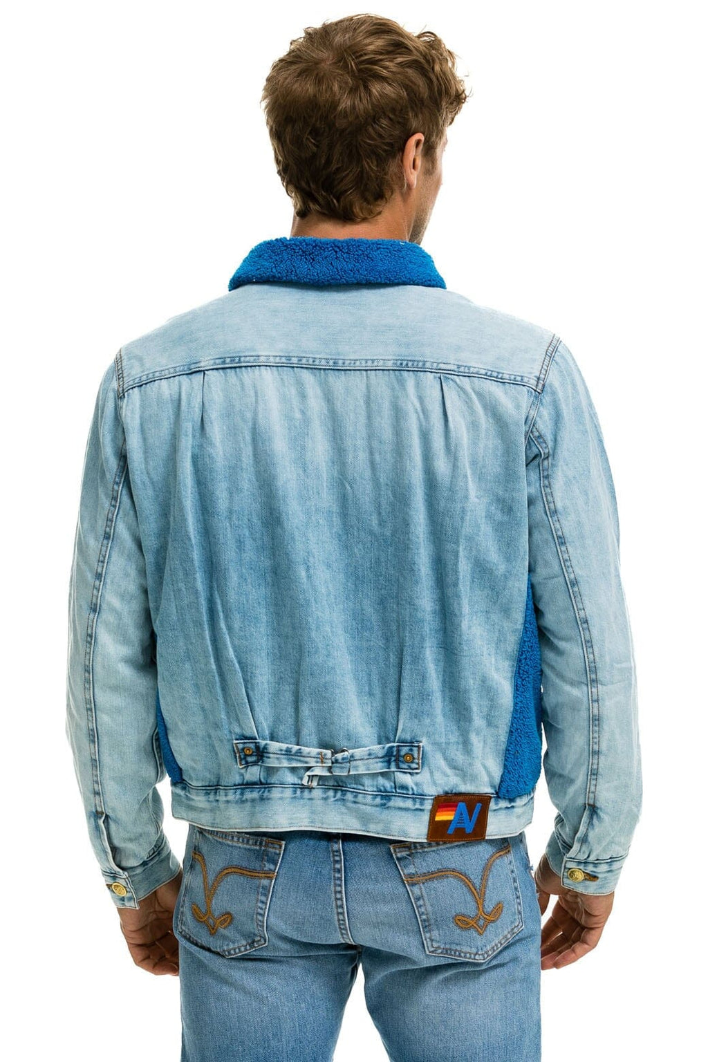 Retro ASPEN SHERPA UNISEX DENIM JACKET - SUPER LIGHT BLUE