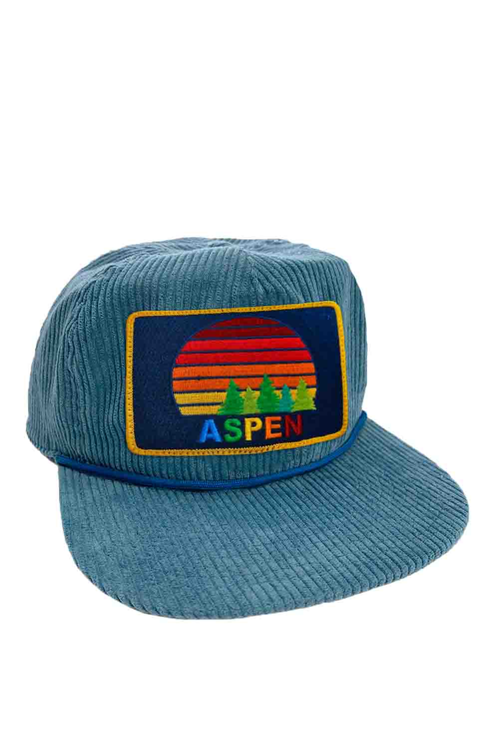Retro ASPEN SUNSET VINTAGE CORDUROY TRUCKER HAT