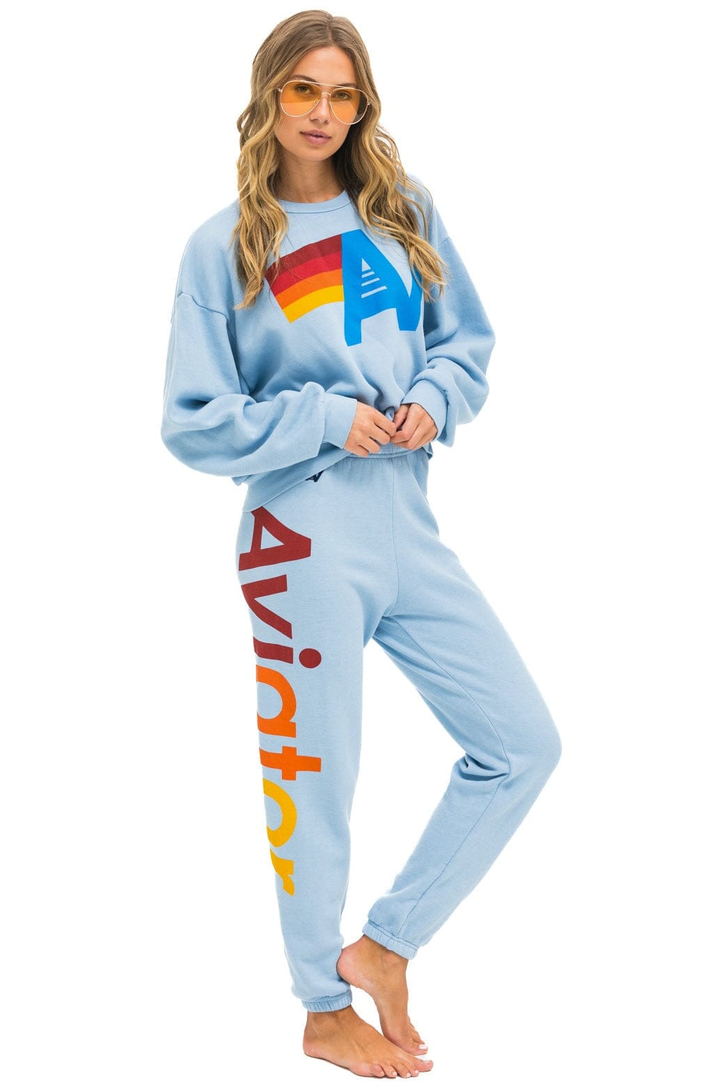 Retro AVIATOR NATION 2 SWEATPANTS - ICE