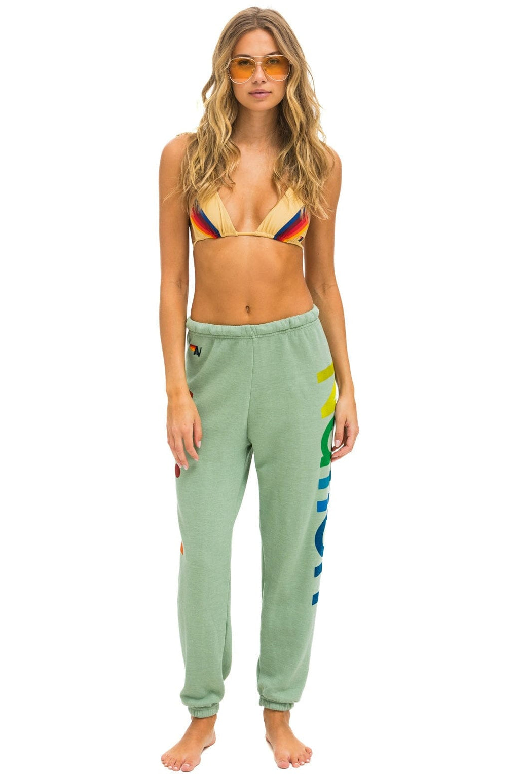 Retro AVIATOR NATION 2 SWEATPANTS - SAGE