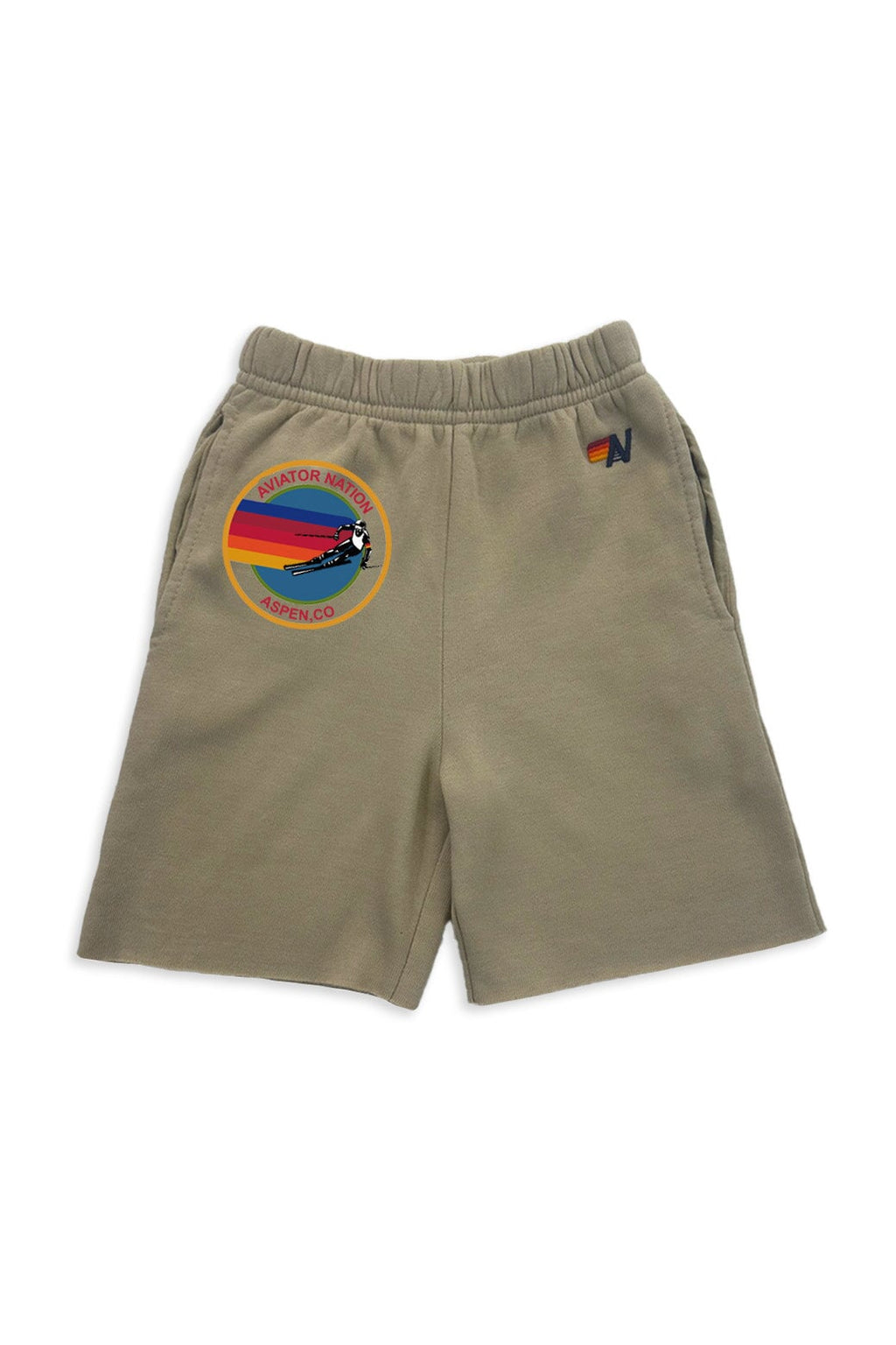 Retro AVIATOR NATION ASPEN KIDS SWEATSHORTS - SAND