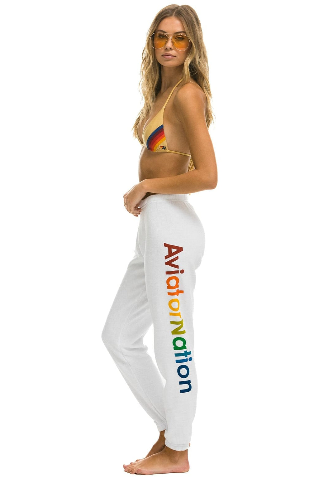Retro AVIATOR NATION BU - SWEATPANT WHT