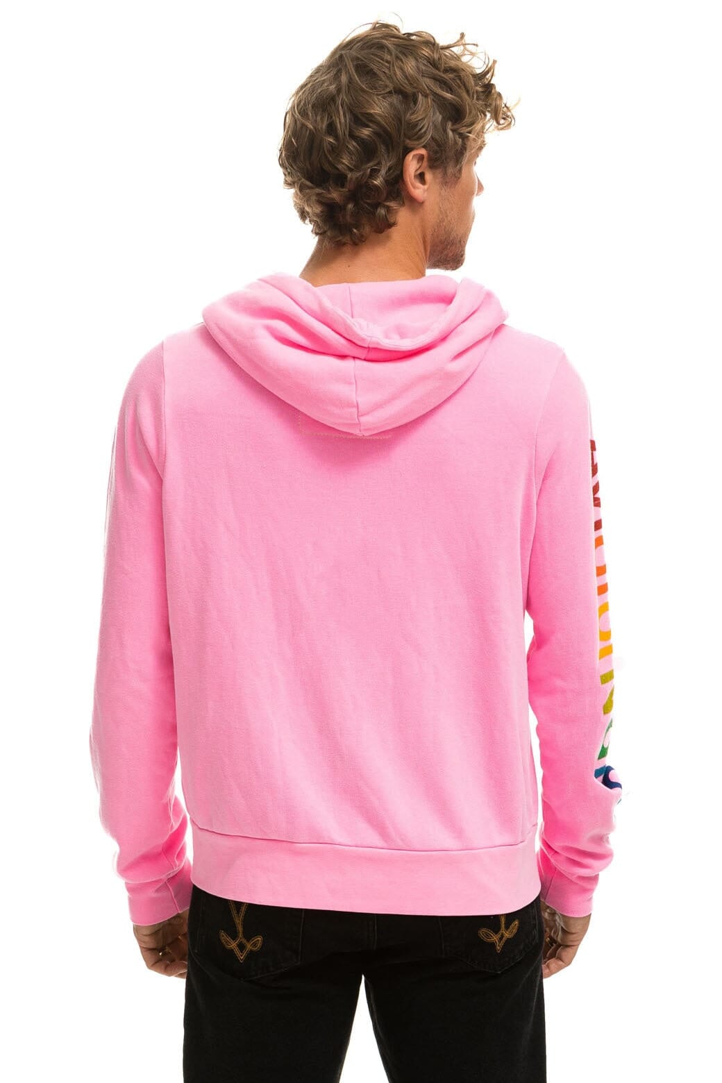 Retro AVIATOR NATION HAMPTONS HOODIE - NEON PINK