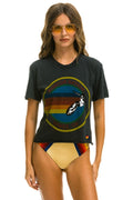 Retro AVIATOR NATION LA JOLLA BOYFRIEND TEE - CHARCOAL