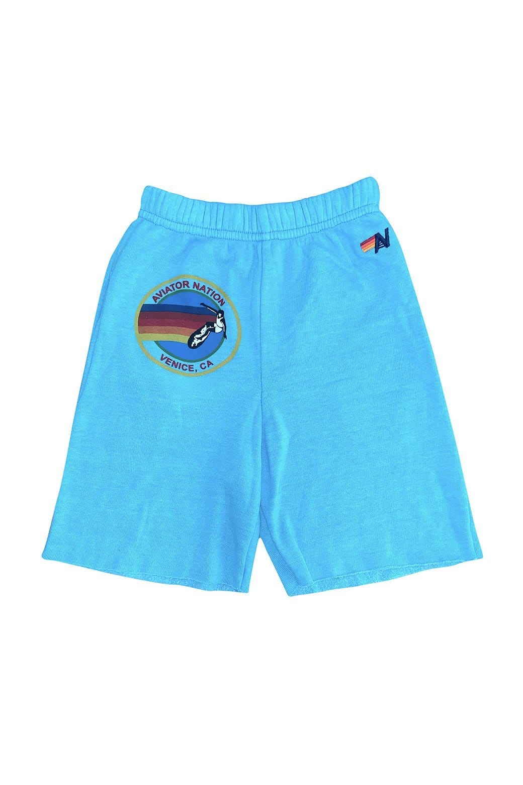 Retro AVIATOR NATION LA JOLLA KIDS SWEATSHORTS - NEON BLUE