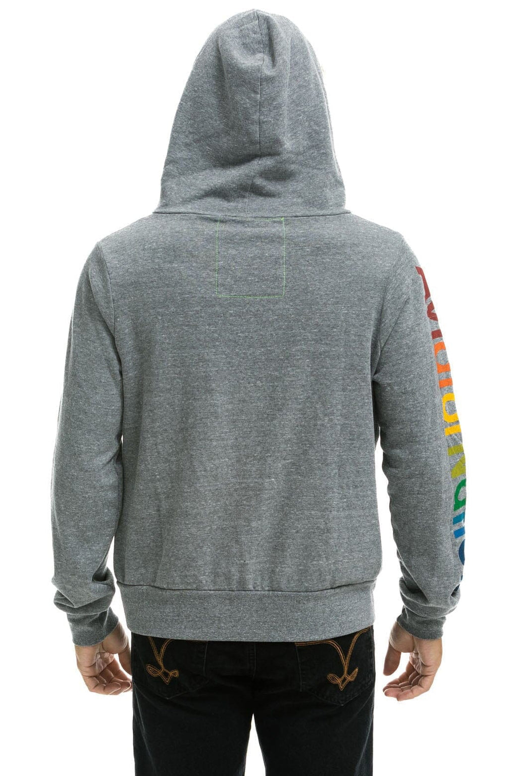 Retro AVIATOR NATION LA JOLLA ZIP HOODIE - HEATHER GREY