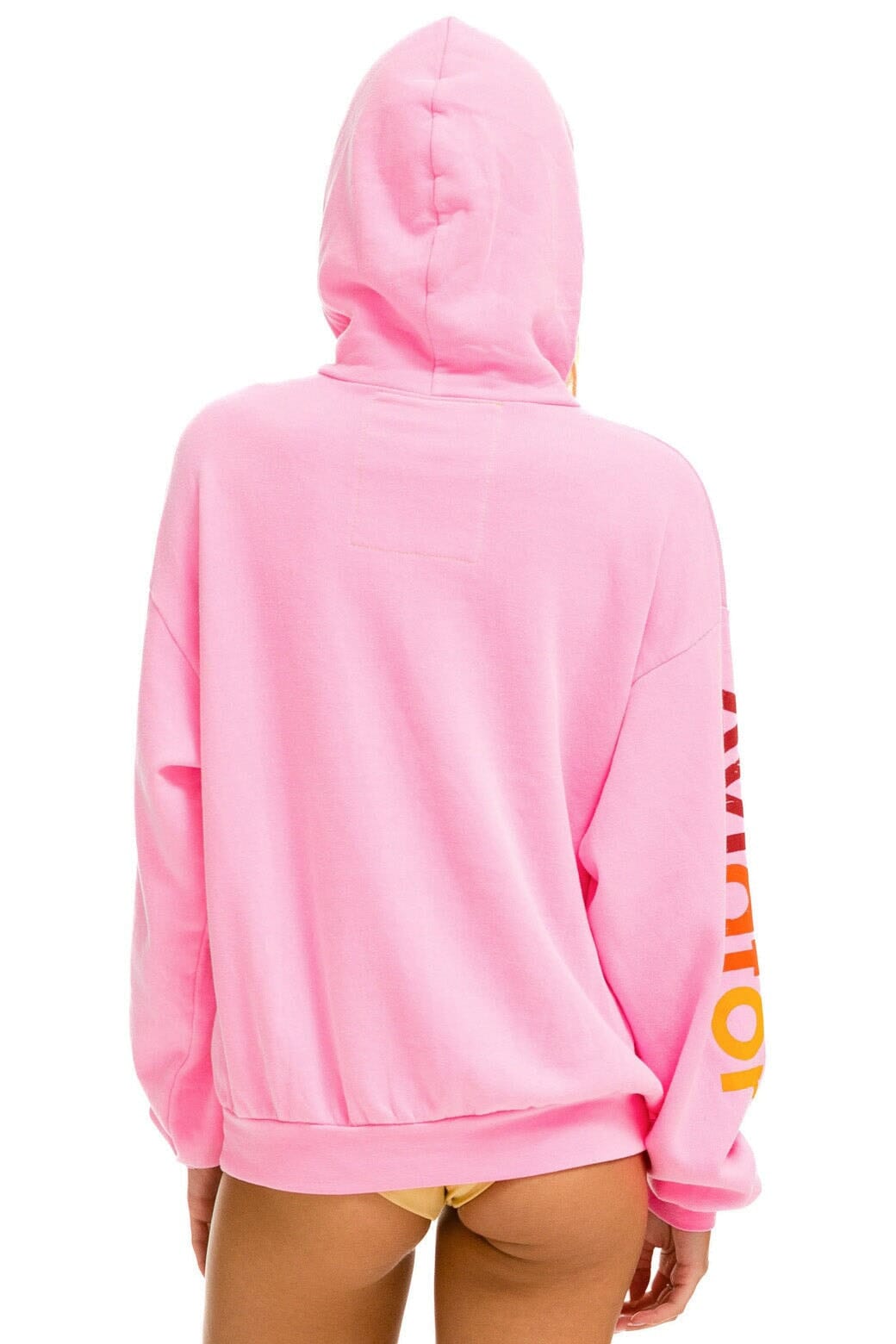 Retro AVIATOR NATION LAGUNA BEACH RELAXED PULLOVER HOODIE - NEON PINK