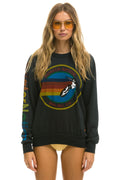 Retro AVIATOR NATION MALIBU CREW SWEATSHIRT - CHARCOAL