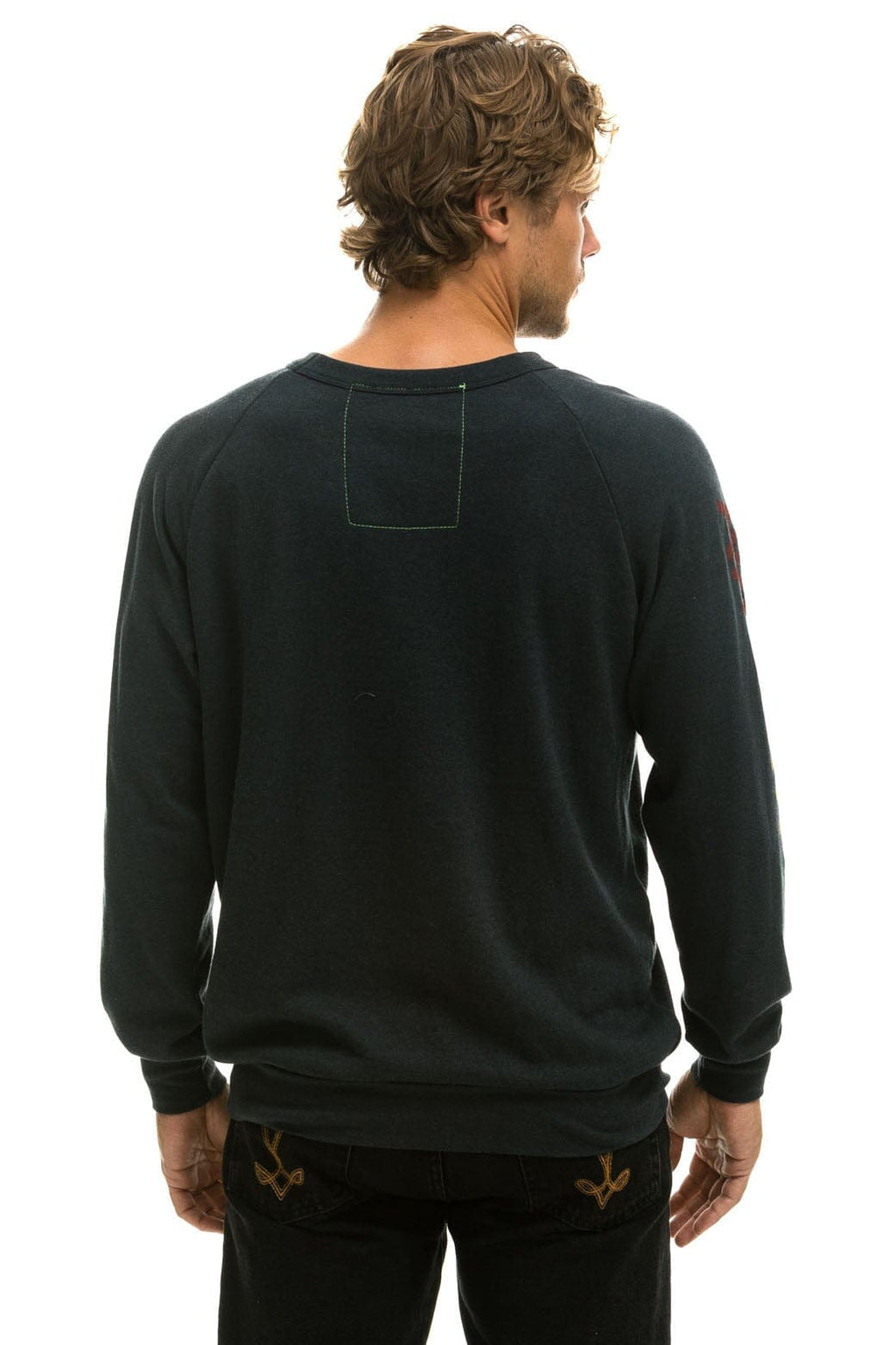 Retro AVIATOR NATION MALIBU CREW SWEATSHIRT - CHARCOAL