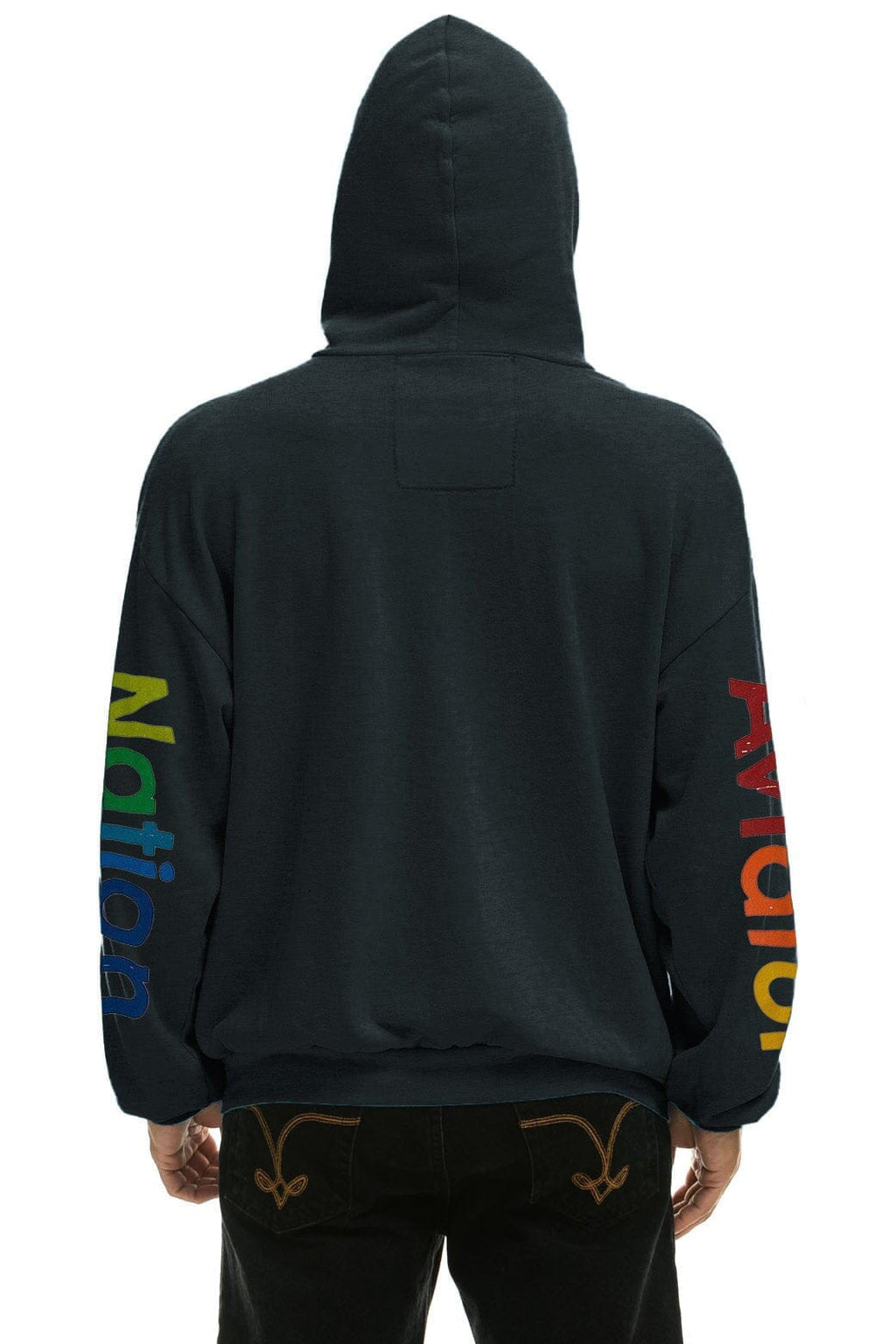 Retro AVIATOR NATION MALIBU RELAXED PULLOVER HOODIE - CHARCOAL