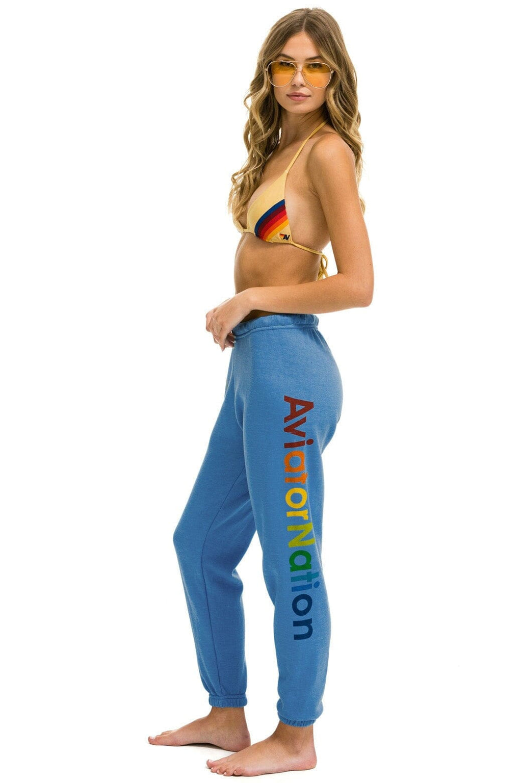 Retro AVIATOR NATION MANHATTAN BEACH SWEATPANTS - COBALT