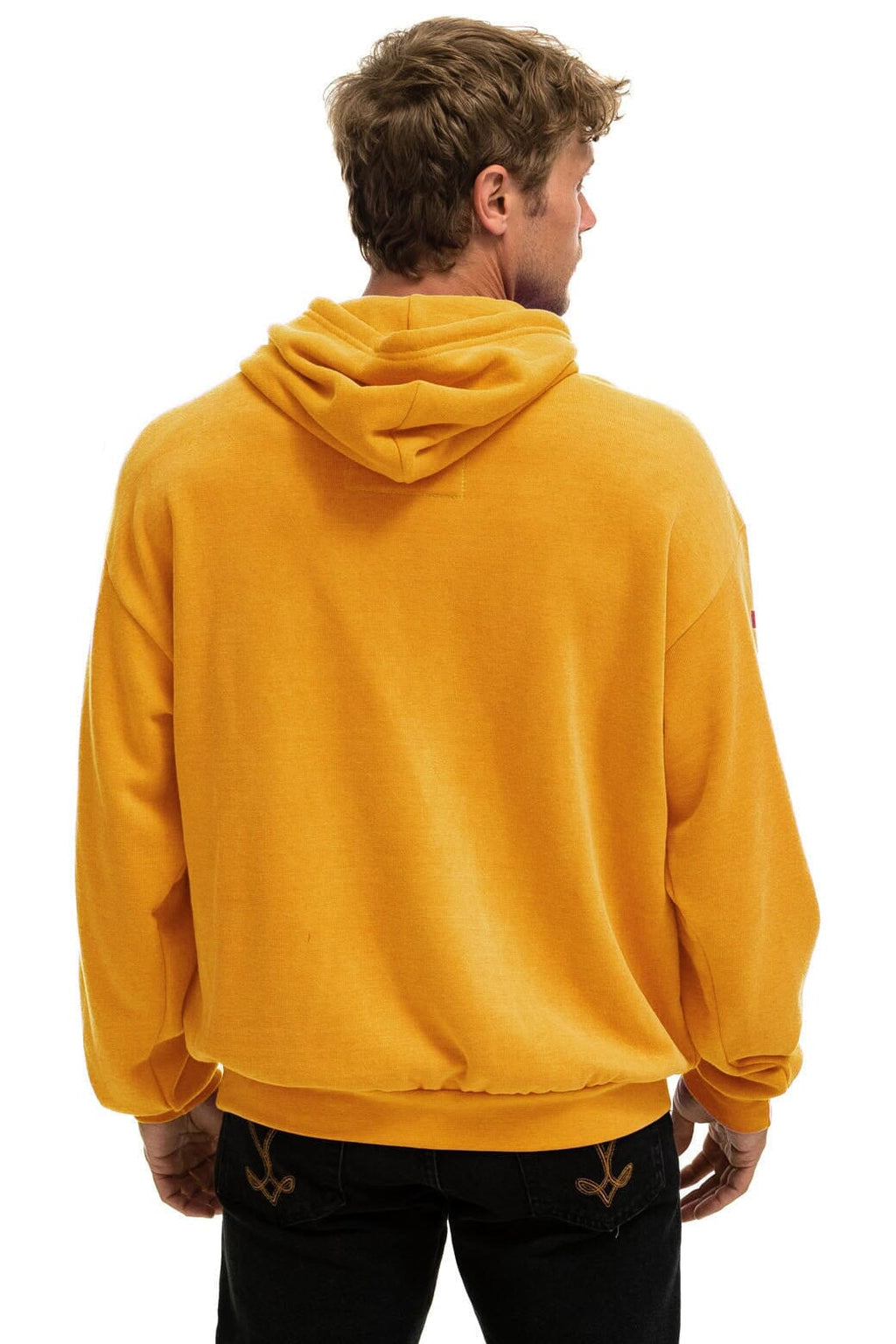 Retro AVIATOR NATION MIAMI RELAXED PULLOVER HOODIE - GOLD