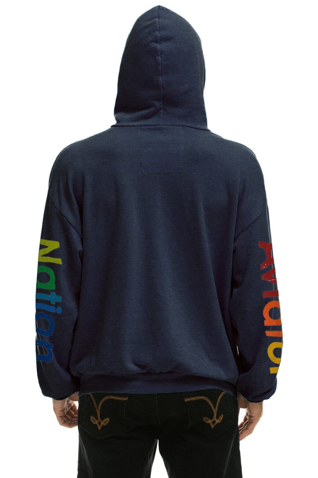 Retro AVIATOR NATION MIAMI RELAXED PULLOVER HOODIE - NAVY