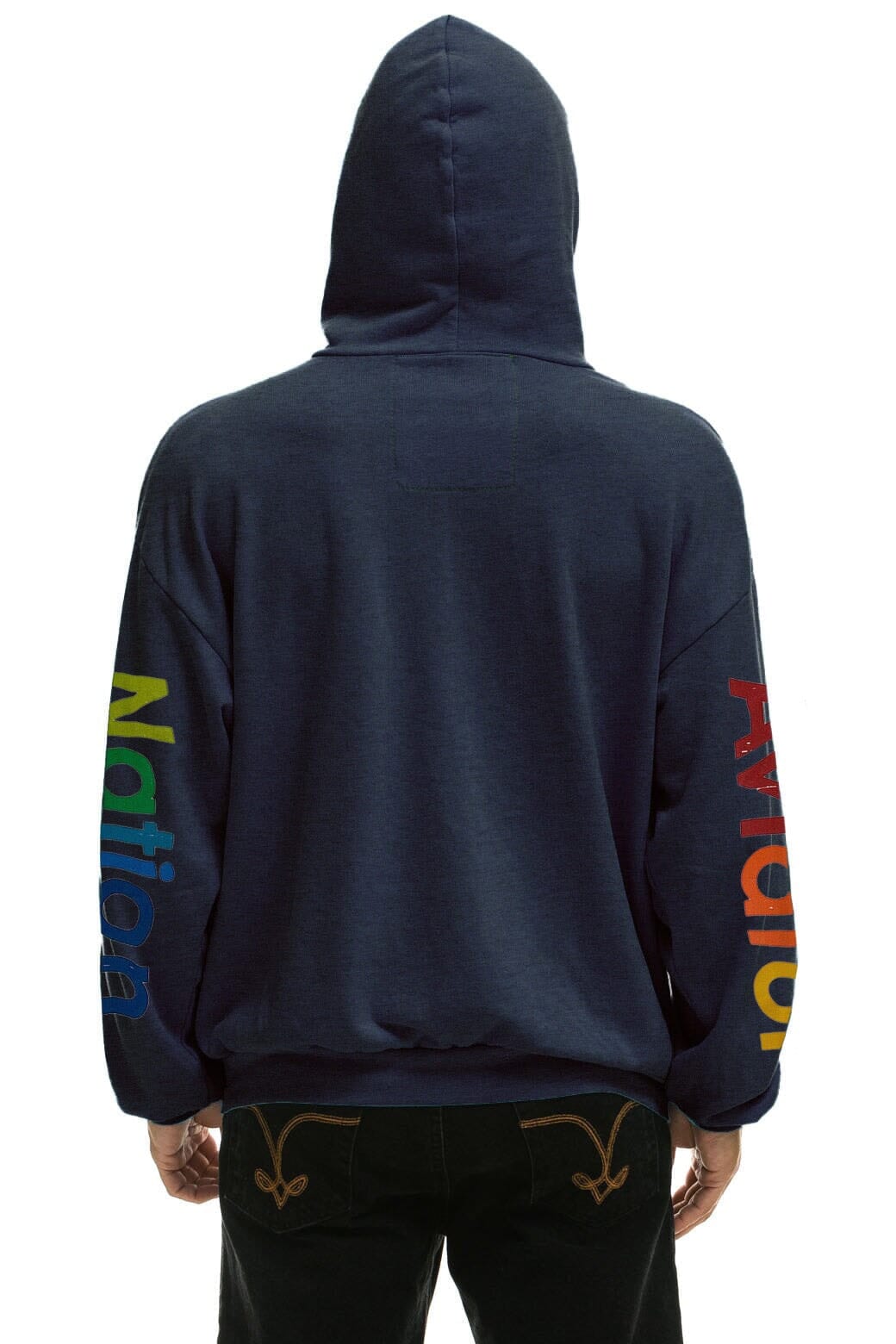 Retro AVIATOR NATION MIAMI RELAXED PULLOVER HOODIE - NAVY