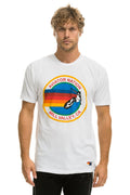 Retro AVIATOR NATION MILL VALLEY CREW TEE SHIRT - WHITE
