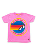 Retro KIDS AVIATOR NATION NEW YORK CITY TEE - NEON PINK