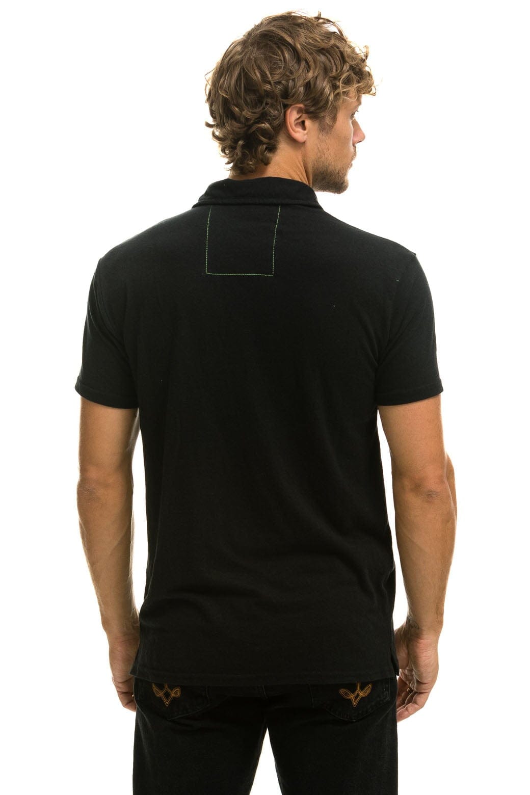 Retro AVIATOR NATION POLO - BLACK