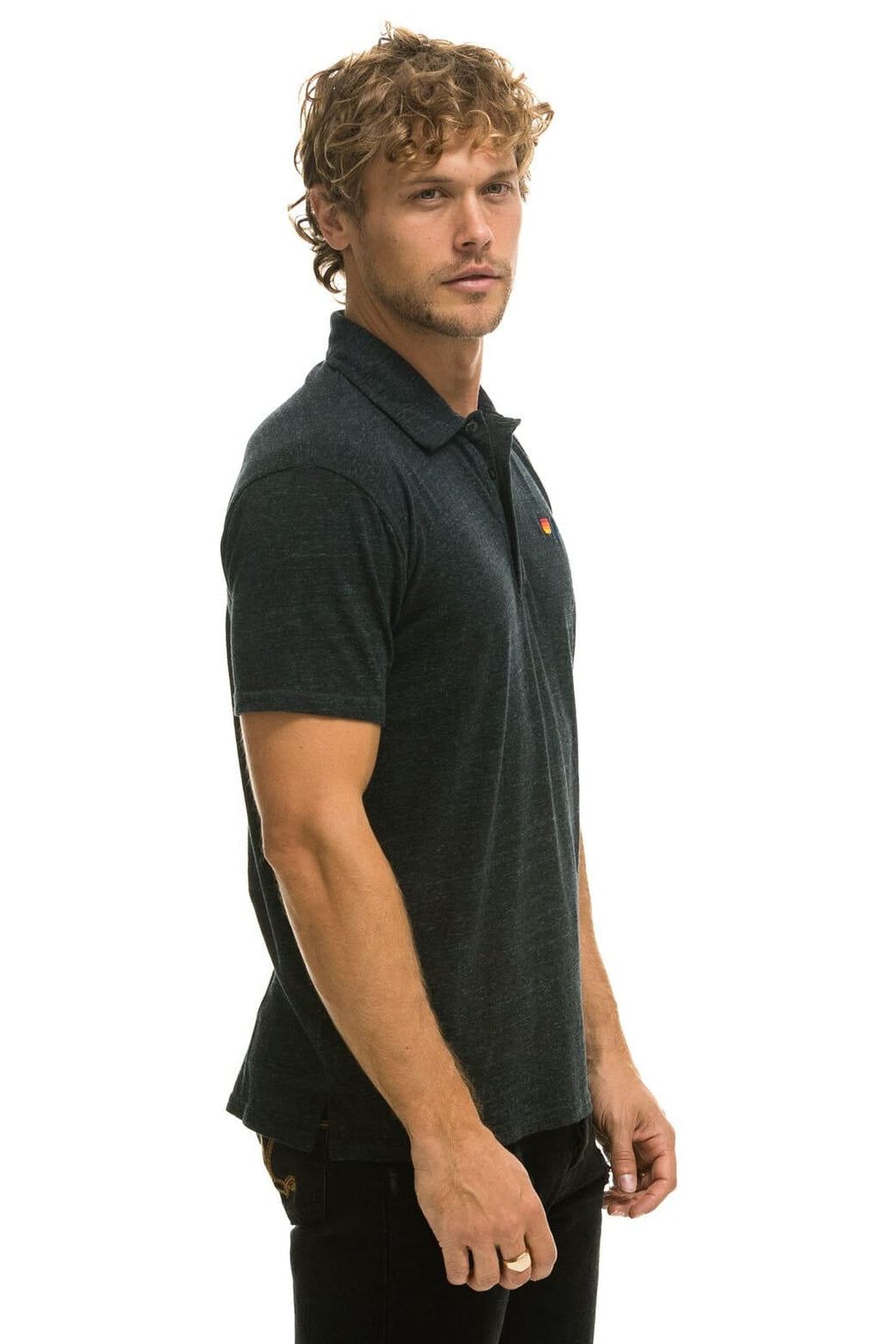 Retro AVIATOR NATION POLO - CHARCOAL