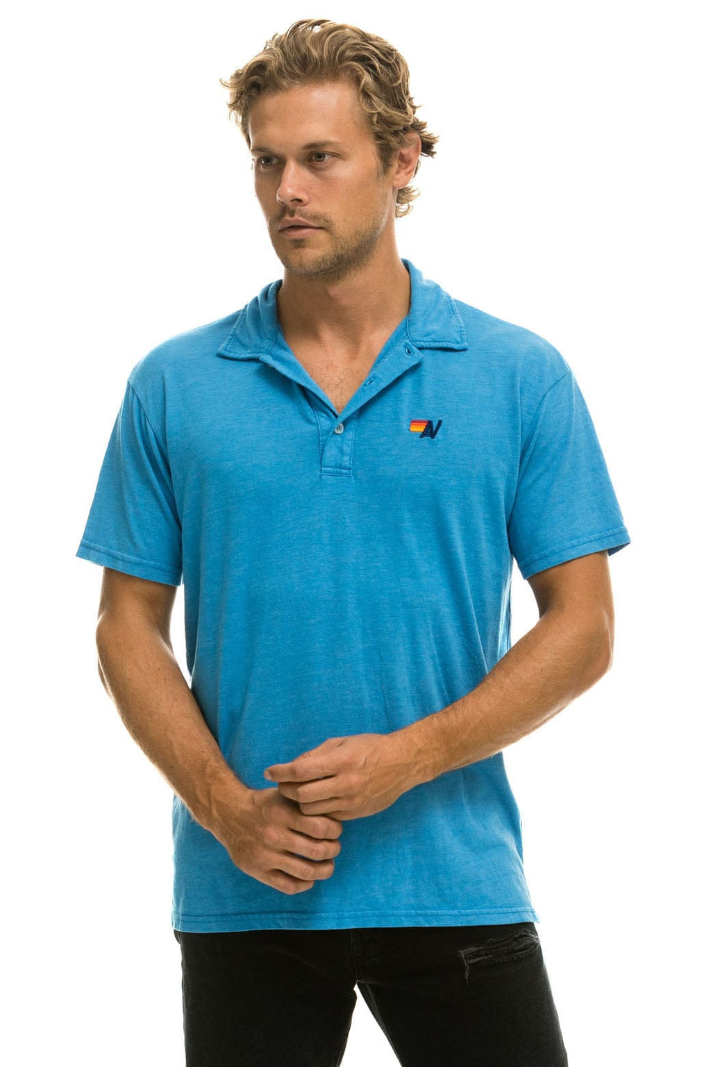 Retro AVIATOR NATION POLO - OCEAN