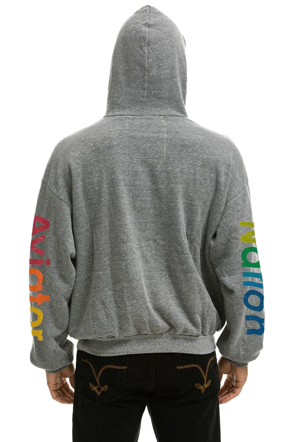 Retro AVIATOR NATION RELAXED VENICE PULLOVER HOODIE - HEATHER GREY