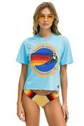 Retro AVIATOR NATION SAN FRANCISCO BOYFRIEND TEE - SKY