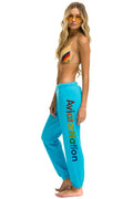 Retro AVIATOR NATION VENICE SWEATPANTS - NEON BLUE