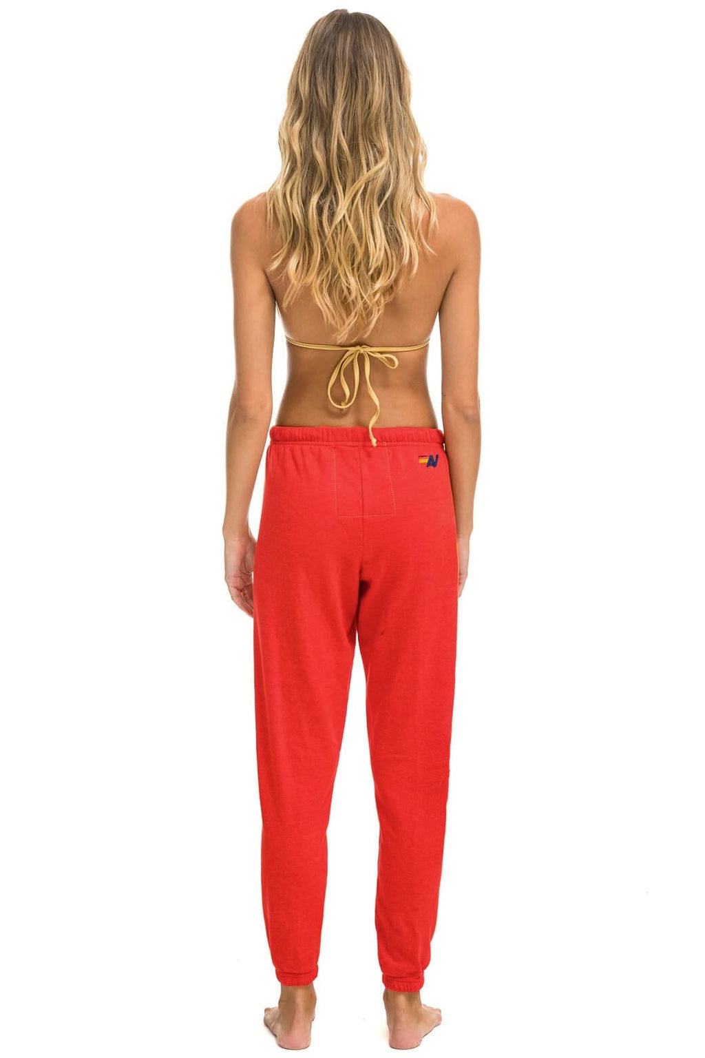 Retro AVIATOR NATION VENICE SWEATPANTS - RED
