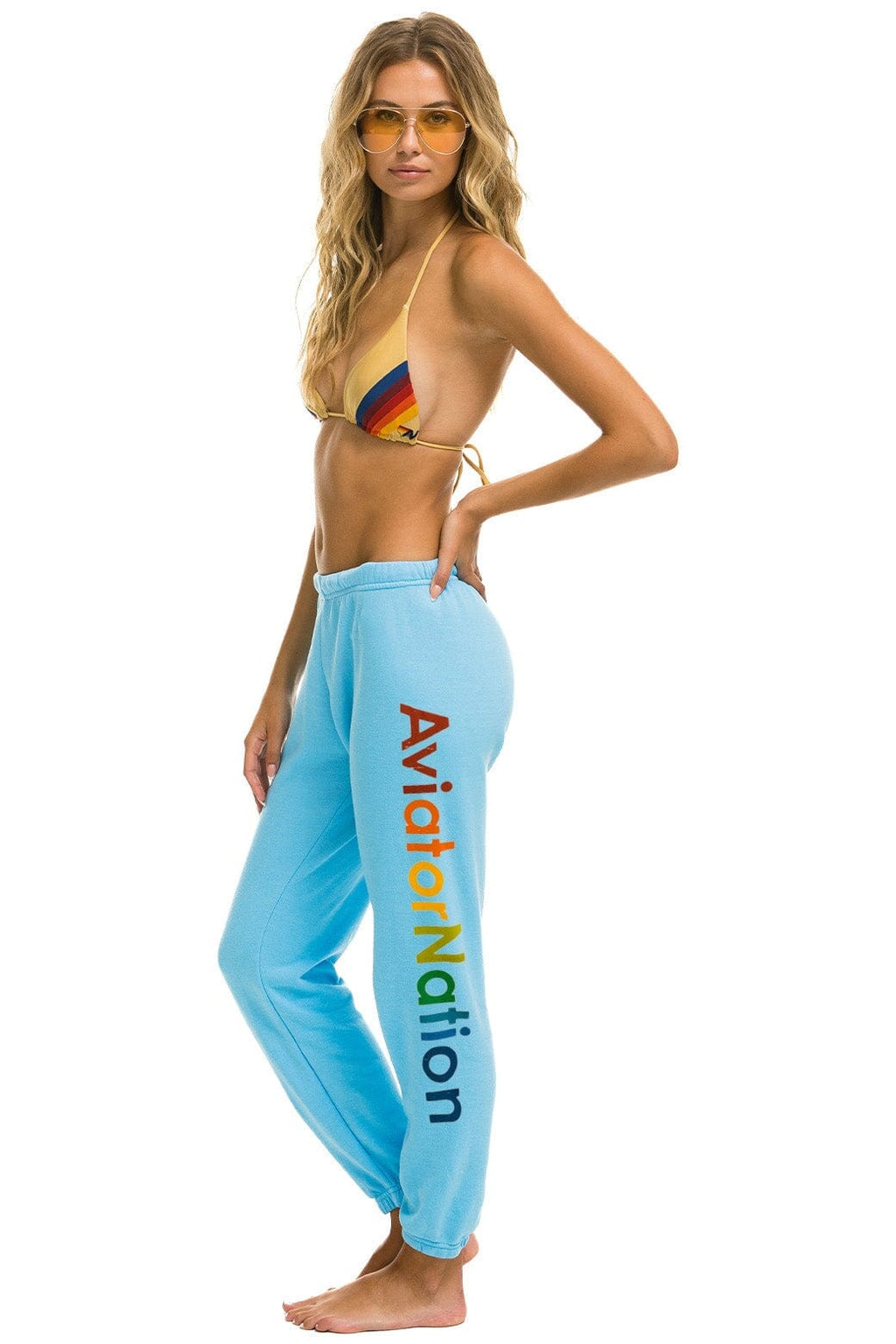 Retro AVIATOR NATION VENICE SWEATPANTS - SKY