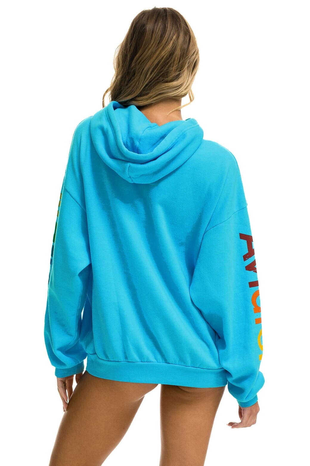 Retro AVIATOR NATION VAIL RELAXED PULLOVER HOODIE - NEON BLUE