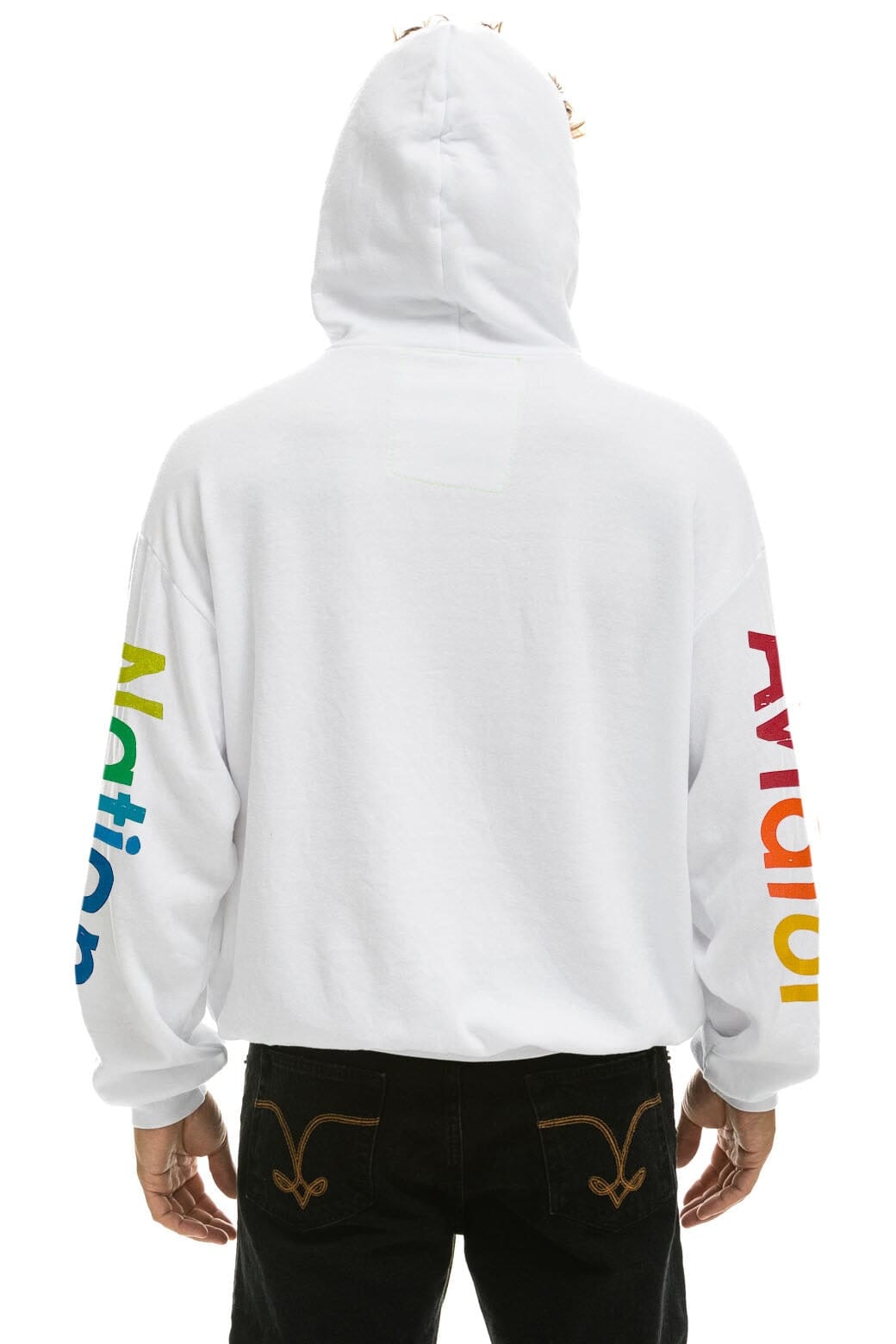 Retro AVIATOR NATION VAIL RELAXED PULLOVER HOODIE - WHITE