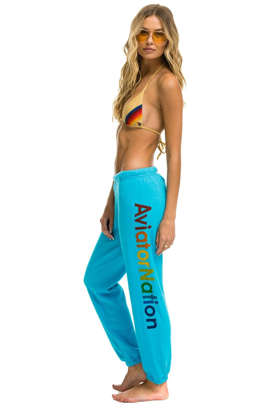 Retro AVIATOR NATION VAIL SWEATPANTS - NEON BLUE