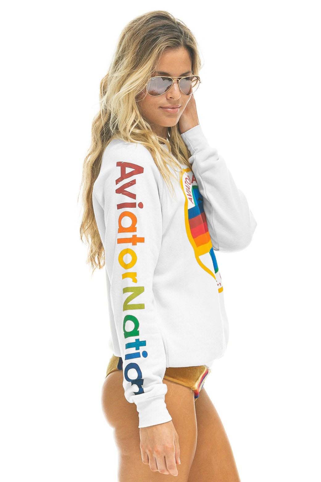 Retro AVIATOR NATION VAIL SWEATSHIRT - WHITE