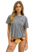 Retro BASIC BOYFRIEND TEE - HEATHER GREY