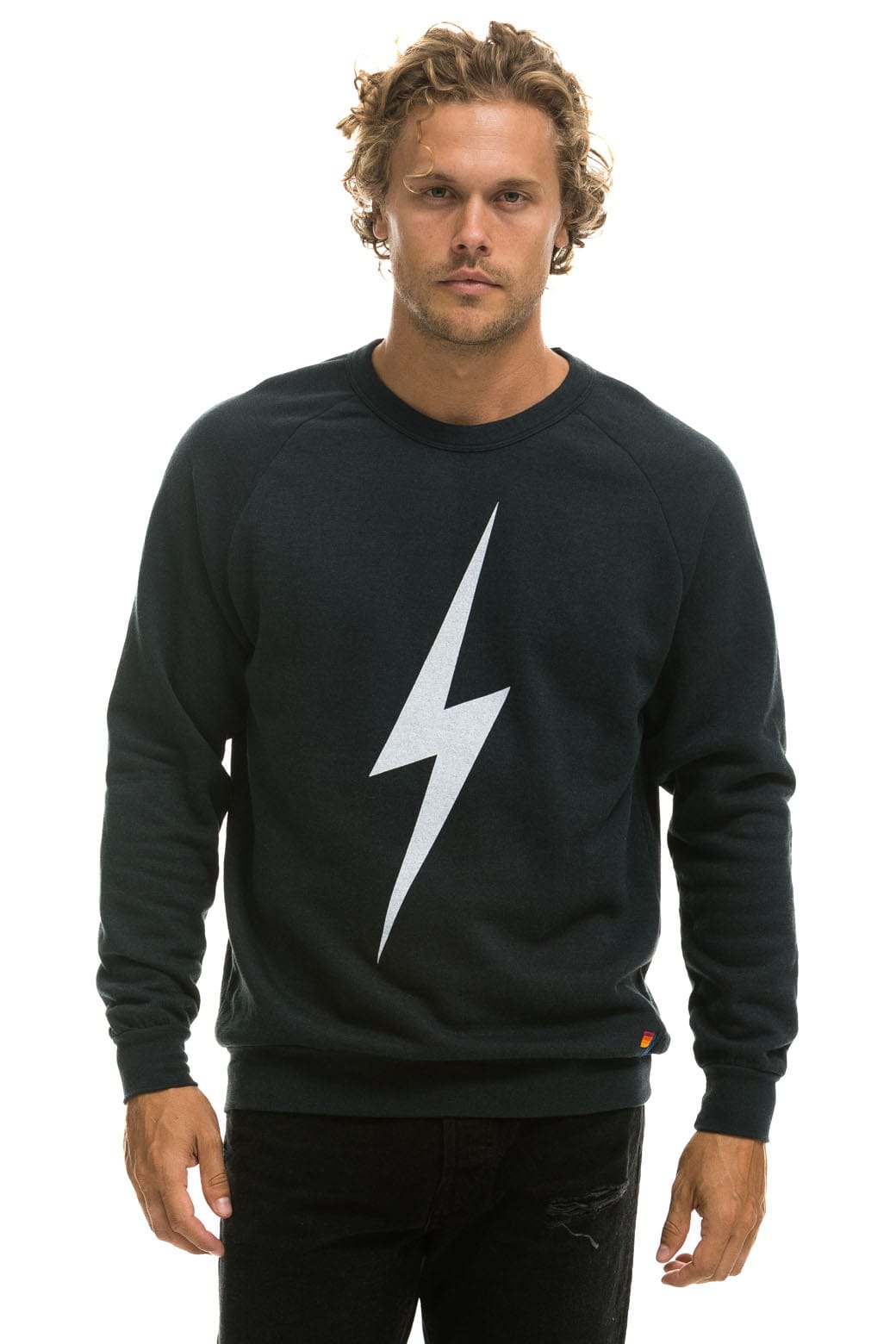 Retro BOLT CREW SWEATSHIRT - CHARCOAL