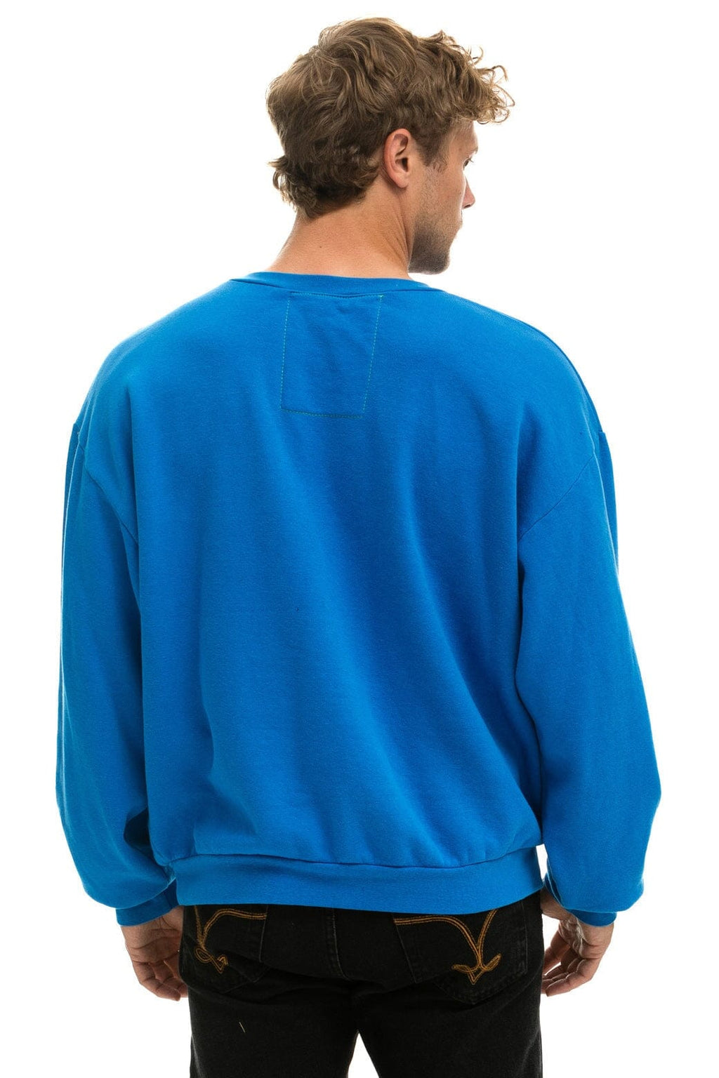 Retro BOLT GRADIENT RELAXED CREW SWEATSHIRT - OCEAN RAINBOW