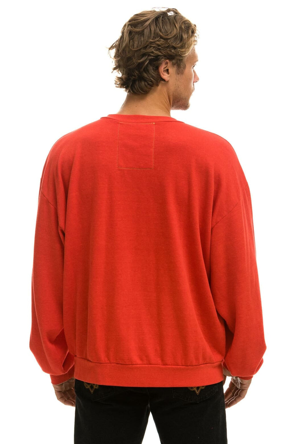 Retro BOLT RELAXED CREW SWEATSHIRT - RED WHITE