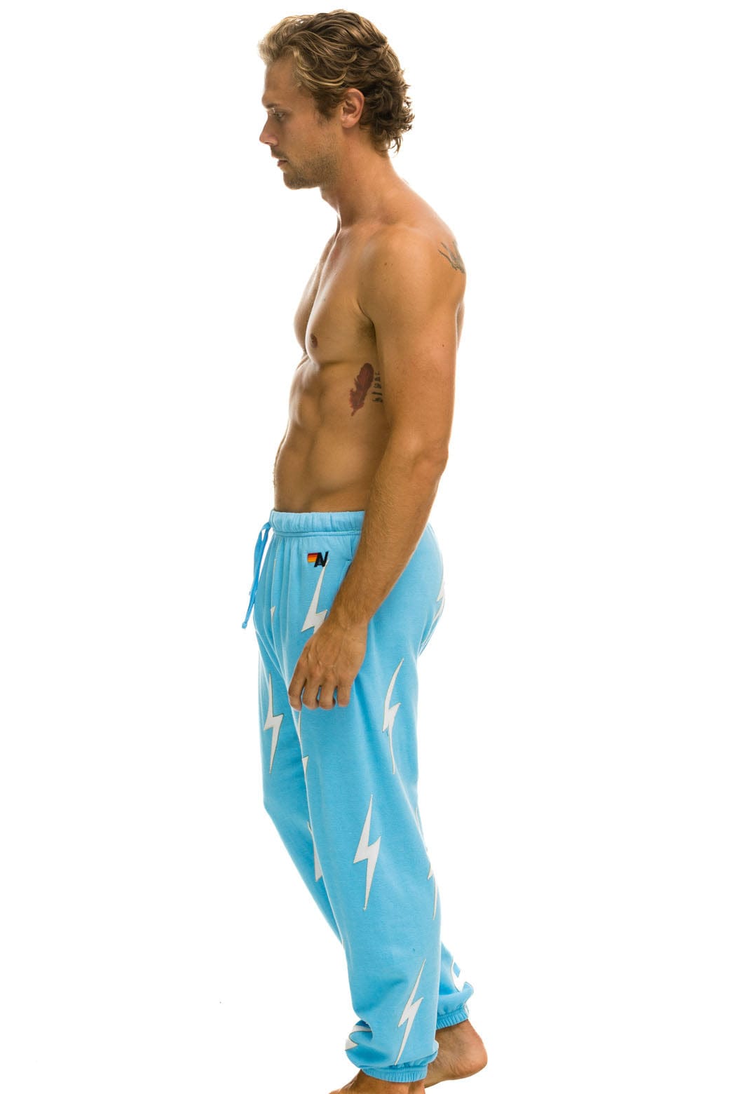 Retro BOLT STITCH REPEAT SWEATPANTS - SKY WHITE